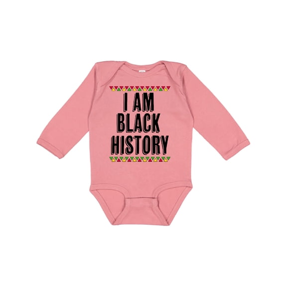 Inktastic I am Black History Month Boys or Girls Long Sleeve Baby Bodysuit