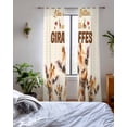 thumbnail image 3 of Giraffe Sheer Curtains 63 Inch Length 2 Panels Set for Living Room/Bedroom, Red Love Heart Animals Plaid Kitchen Curtains with Grommet Semi-Sheer Curtains Drapes Voile Window Treatments 42"x63"x2, 3 of 7
