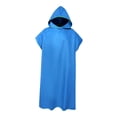 thumbnail image 1 of Decodeary Microfiber Absorbent Changing Towel Robe Surfing Beach Bathrobe Surf Poncho For Swimming Quick Dry Adult Gift Blue 109x88cm, 1 of 6