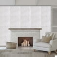 thumbnail image 2 of Efavormart 10 Pack | 52 Sq Ft 3D White Foam Self Adhesive Wall Panels for Interior Wall Decor, TV Wall, Bathroom, Kitchen, Living Room Home Decoration- Diamond Design, 2 of 11