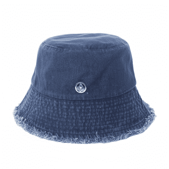 VIA FIORE Women’s Denim Bucket Hat with Frayed Brim – Casual Summer Sun Hat