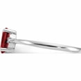 thumbnail image 4 of 10K White Gold Polished Geniune Diamond & Garnet Birthstone Ring (Size 6) Made In India 10xbr214, 4 of 6