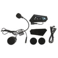 thumbnail image 2 of Auriculares para casco de motocicleta, auriculares Bluetooth para casco, auriculares multifuncionales para casco, intercomunicador impulsado por el rendimiento, 2 of 8