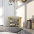 thumbnail image 3 of Keepoman Ottoman Bench Padded Seat with Cushion for Entryway, Hallway, Cream White, 3 of 7