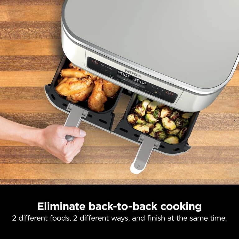 Ninja Foodi Air Fryer 8-Qt, DualZone FlexBasket, 4-in-1, Smart