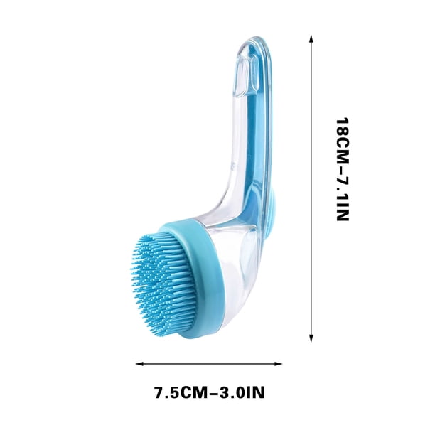 Nuevo peine de mango largo para el cabello, cepillo para champú, cepillo para champú líquido, cabezal de cepillo para limpieza y masaje, herramienta para ducha y cabello de mascotas.