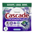 thumbnail image 2 of Cascade Platinum Plus Dishwasher Pods, Dishwasher Detergent, Dish Detergent Soap, Mountain, 9 Count, 2 of 11