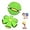 Green, variant on Magic Metaball Bouncing Ball, Bouncing Ball, Magic Flying Saucer, Bouncy Balls with 6 Light, Dual Form Freely Switchable, Interaction (Blue)