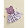 thumbnail image 3 of Suealasg Toddler Baby Girls Summer Dress 6M 1T 2T 3T 4T Sleeveless Round Neck Daisy Print A-line Dress Kids Birthday Princess Dress, 3 of 7
