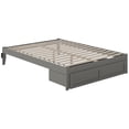 thumbnail image 3 of AFI Colorado Solid Wood Queen Bed with Foot Drawer with USB Charger in Gray, 3 of 7
