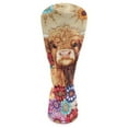 thumbnail image 2 of Yuyamidu Highland Cow Golf Club Head Covers Colorful Boho Flowers Driver Headcover Hybrid Headcover Fairway Wood Head Covers PU Leather for Golf Clubs, 2 of 8