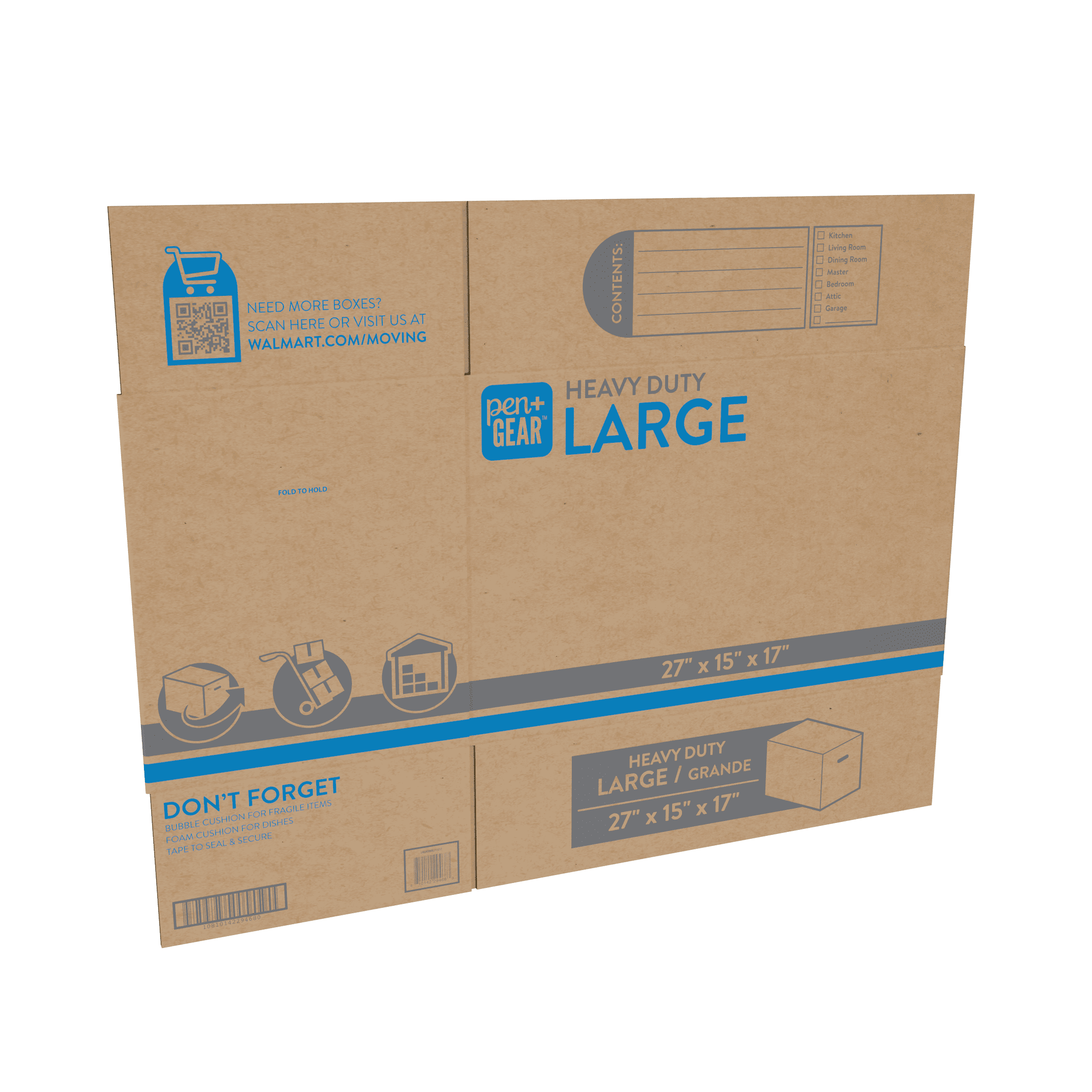 Pen+Gear Large Heavy Duty Kraft Moving Boxes, 27L x 15W x 17H