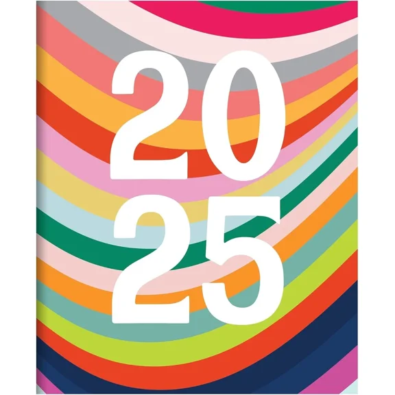 Tf Publishing 2025 Color Swoops Large Monthly Planner - 2 Page Spreads - Larg...