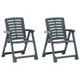 thumbnail image 1 of vidaXL Chaises de Jardin 2 Pcs Plastique Vert, 1 of 5