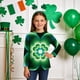 thumbnail image 1 of Blusas y camisas de manga larga con cuello redondo, informales, con estampado del Día de San Patricio, de manga tres cuartos y cuello redondo, para niños de talla mediana y grande., 1 of 6