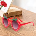 thumbnail image 6 of Almencla Girls Sunglasses Kids Party Sunglasses Sun Protection Fashion Dress up Accessory Strawberry Girls Sunglasses for Pool Outdoor Red, 6 of 8