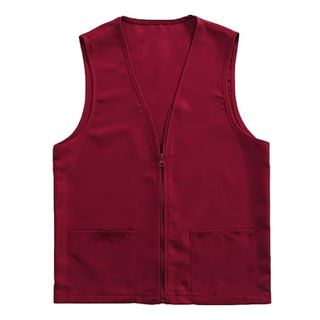 Fishing Vest Under 20$ Red 1 Sustainable Fashion Baberdicy Adult Postulant Activity Vest Supermarket Vests Clerk Workwear