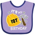 thumbnail image 3 of Inktastic Its My 1st Birthday with Construction Tools Boys Baby Bib, 3 of 4