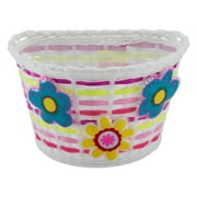 Schwinn Kid's Bicycle Basket with LED Flowers, Pink