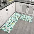 thumbnail image 2 of Green Christmas Tree Pattern Kitchen Rugs Sets Of 2,Anti Fatigue Kitchen Mat Rugs Non Slip Washable,Decorative Kitchen Floor Mats for Kitchen,Sink,Laundry,17"x30"+17"x47", 2 of 7