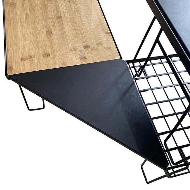 Escalada Placa de conector de esquina de tablero triangular de mesa de malla plegable para exteriores (negro)