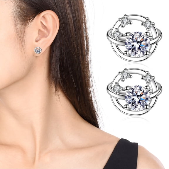 Ladies Jewelry Inlaid Earring earrings post stud pack, 1pair