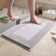 thumbnail image 5 of Soft Bathroom Rugs Non-Slip Backing 16" x 24" Light Gray Fluffy Thicked Plush Absorbent Bath Mats Machine Washable, 5 of 7