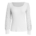 thumbnail image 5 of Vedolay Women Blouse Button Down Sweatshirts for Women 2023 Fall White,L, 5 of 5