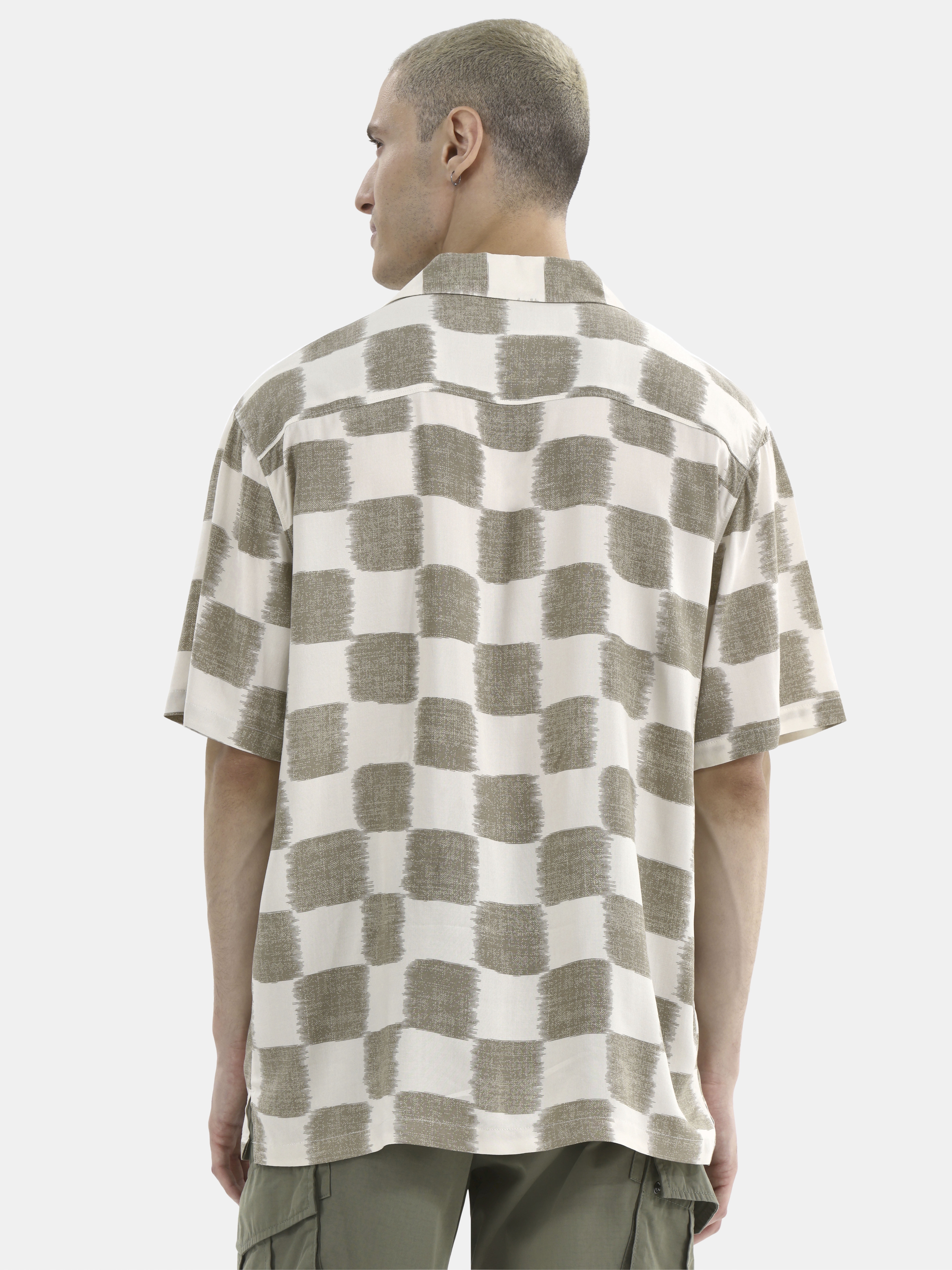 No Boundaries Men's & Big Men's Rayon Printed Button Up Short Sleeve Resort Shirt , Sizes XS-5XL