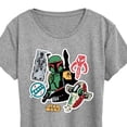 thumbnail image 3 of Star Wars - Boba Fett Stickers - Women's Short Sleeve Classic Fit Tee, 3 of 5