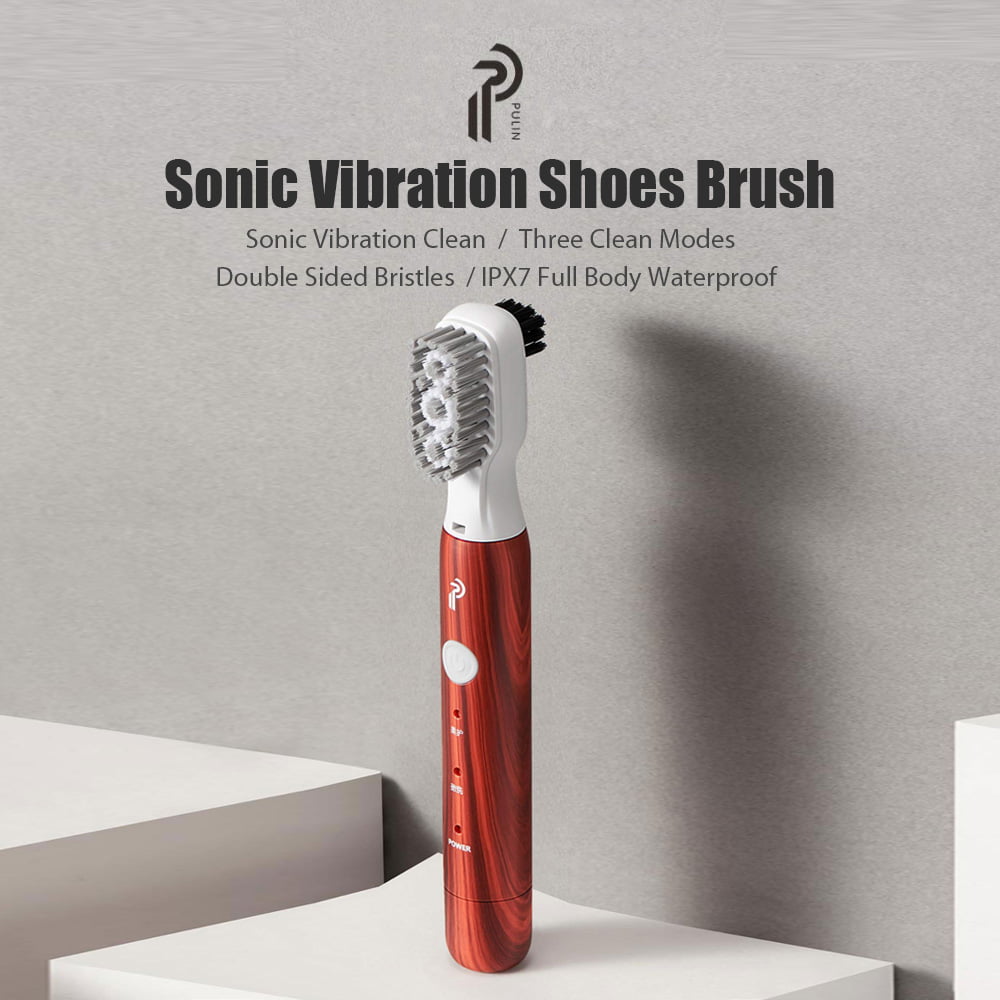 PULIN Sonic Vibration Electric Shoes Brush IPX7 Waterproof USB Rechargeable Clea 