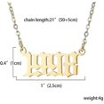 thumbnail image 2 of Collar con año de nacimiento Yashi colgante de acero inoxidable 1998, 2 of 5