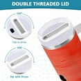 thumbnail image 3 of Yayeee 40oz Double-Wall Insulated Stainless Steel Tumbler with Handle Bottle, Illusionary Boat, 3 of 8