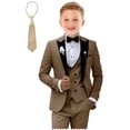 thumbnail image 1 of Set Tesscy de 5 piezas para niños, esmoquin de boda, corte ajustado, talla 8, 1 of 6