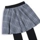 thumbnail image 4 of Leggings de vellón de dos piezas falsos, pantalones de una pieza ajustados y gruesos con cuadros escoceses para mujer, 4 of 4