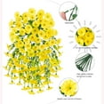 thumbnail image 7 of BANEX 2 PCS Artificial Hanging Flowers Fake Plants Outdoor,Silk Morning Glory Faux Flowers with Eucalyptus Leaves,UV Resistant Realistic Hanging Plants for Home Garden Decor Yellow, 7 of 7