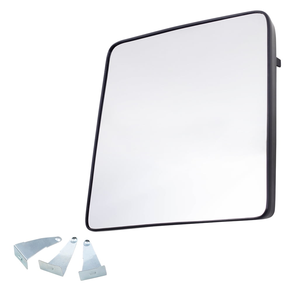 Replacement Passenger Power Upper Tow Mirror Glass with Base Heated Compatible with 08-16 Super Duty Pickup 