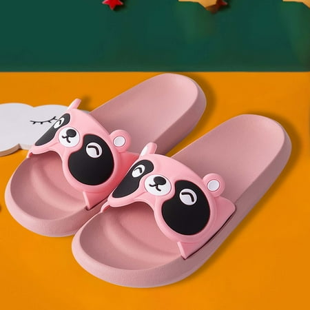 

EGNMCR Girls & Boys Slide Sandals Kids Summer Slippers Slip On for Outdoor Beach Pool Shower (Little Kid/Big Kid) Christmas Halloween - Baby Days savings event