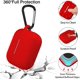 thumbnail image 3 of Funda protectora de silicona JAMW para Airpods Pro a prueba de golpes con mosquetón rojo, 3 of 5