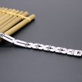 thumbnail image 3 of Pulsera punk de acero inoxidable en forma de X para hombre, brazalete ajustable, cadena de mano decorativa (plata), 3 of 6