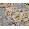 thumbnail image 4 of oneOone Polyester Lycra Greenish Beige Fabric Leaves & Rose Floral Sewing Material Print Fabric By The Yard 56 Inch Wide, 4 of 4