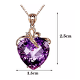 thumbnail image 3 of Collar De Amatista Malubero En Forma De Corazón Morado, 3 of 4