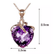 thumbnail image 3 of Collar De Amatista Malubero En Forma De Corazón Morado, 3 of 4