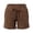 F335 Brown, variant on Likimi Womens Shorts With Pockets Drawstring Elastic Waist Summer Solid Color Breathable Casual Shorts Red Size Xl