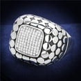 thumbnail image 1 of Men Rhodium 925 Sterling Silver Ring with AAA Grade CZ in Clear - Size 8, 1 of 1
