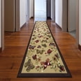 thumbnail image 4 of Ottomanson Non-Slip Hallway Runner Rug 1'10" x 7' Perfect for High Traffic Areas, Beige Butterfly, 4 of 8