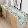 thumbnail image 4 of Eucalyptus Leaves Table Runner - 120 Inch Long, Kitchen Dining Table Runner Dresser Scarves, Spring Daily Flowers Plants Gray Plaid Farmhouse Decor for Coffee Tables Wedding Party Banquet, 4 of 8