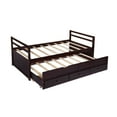 thumbnail image 7 of Jopath Twin Size Platform Bed Frame with Pull Out Trundle and Three Storage Drawers, Pine Wood Bed Frame with Headboard, Footboard,for Boys Girls Espresso, 7 of 7