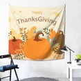 thumbnail image 2 of YFYANG Thanksgiving Pumpkin Pattern Tapestry, Bedroom Dormitory Living Room Decoration Tapestrys Wall Hanging , 59 x 59 in, 2 of 9