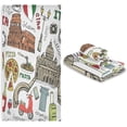 thumbnail image 7 of 3 Piece Bath Towel Set, Soft Highly Absorbent Bathroom Towels Italy Rome Food Towels Fashion Print Quality Towels (Set of 3, 1 Bath Towel, 1 Hand Towel & 1 Washcloth) Washcloth Gift, 7 of 7